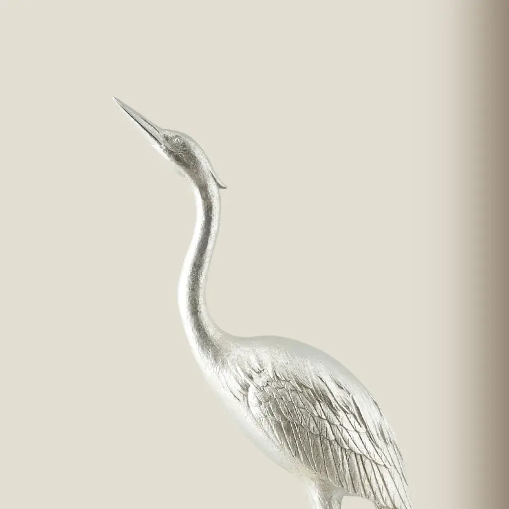 Silver Heron Decorative