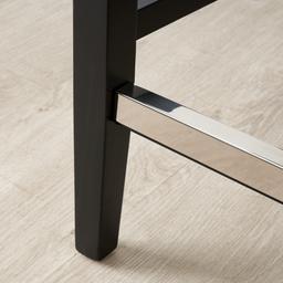 Camille II Black Vegan Leather Bar Stool 