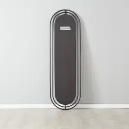 Hippodrome Black Oval Mirror 