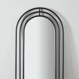 Hippodrome Black Oval Mirror 