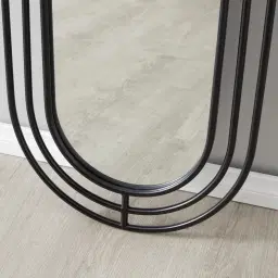 Hippodrome Black Oval Mirror 