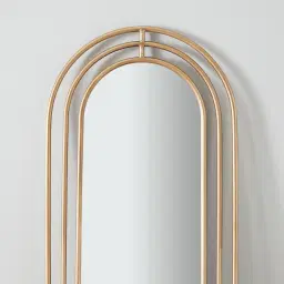 Hippodrome Antique Gold Oval Mirror 