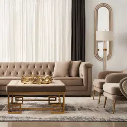 Hippodrome Antique Gold Oval Mirror 