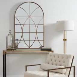 Flavius Arch Mirror -  Brass Colour