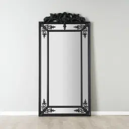 Perry Matte Black Rectangle Mirror 