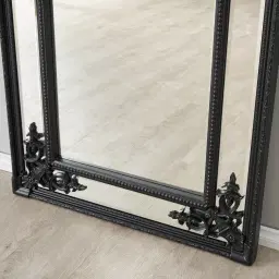 Perry Matte Black Rectangle Mirror 