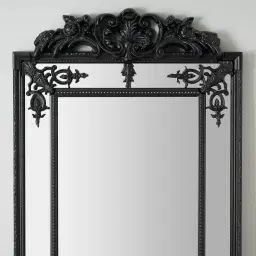 Perry Matte Black Rectangle Mirror 