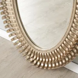 Malia Antique Gold Oval Mirror