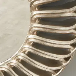 Kali Antique Gold Round Mirror