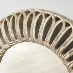 Kali Antique Gold Round Mirror