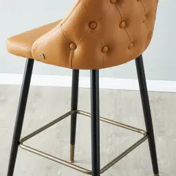 Winston II Autumn Brown Vegan Leather Bar Stool - 74cm