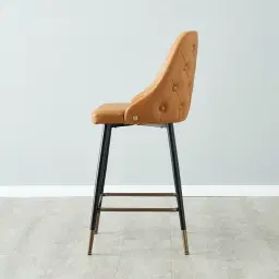 Winston II Autumn Brown Vegan Leather Counter Stool - 64cm