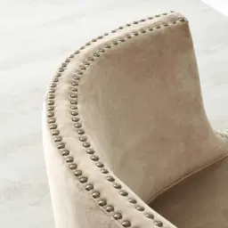 Vogue Beige Velvet Chair 