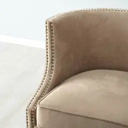Vogue Beige Velvet Chair 