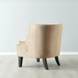 Vogue Beige Velvet Chair 