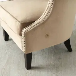 Vogue Beige Velvet Chair 