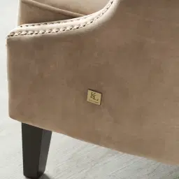 Vogue Beige Velvet Chair 