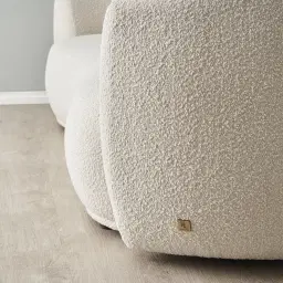 Everett Cream Boucle 3-Seater Sofa