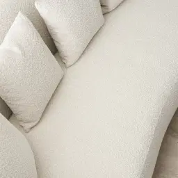 Everett Cream Boucle 3-Seater Sofa