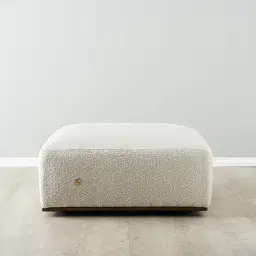Callie Cream Boucle Ottoman