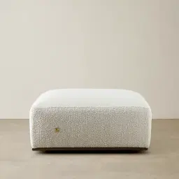 Callie Cream Boucle Ottoman