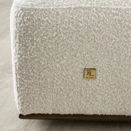 Callie Cream Boucle Ottoman