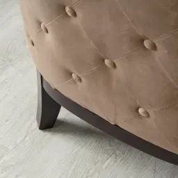 Berdine Beige Velvet Occasional Chair