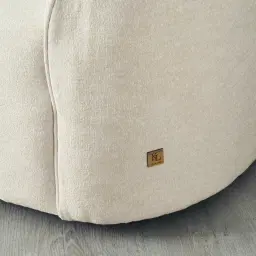 Ava Cream Fabric 3-Seater Sofa