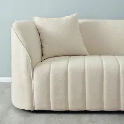 Ava Cream Fabric 2-Seater Sofa
