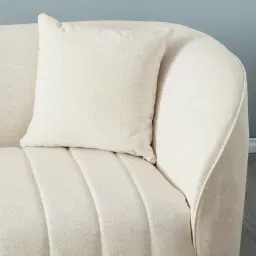 Ava Cream Fabric 2-Seater Sofa