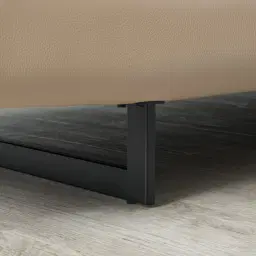 Lennox Almond Cream Leather 3-Seater Sofa