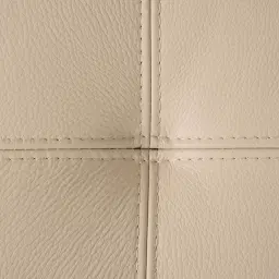 Lennox Almond Cream Leather 3-Seater Sofa