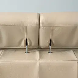 Lennox Almond Cream Leather 2-Seater Sofa