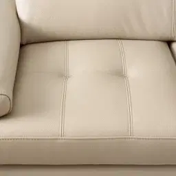 Lennox Almond Cream Leather 2-Seater Sofa
