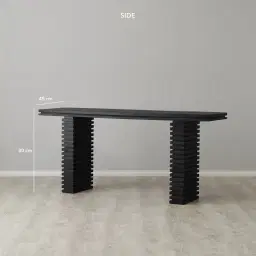 Rafiki Black Mango Wood Console Table 