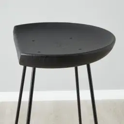 Samba Black Acacia Wood Bar Stool 