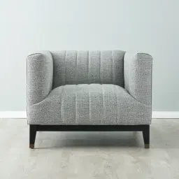 Astoria III Mid Grey Woven Fabric Chair 