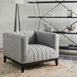 Astoria III Mid Grey Woven Fabric Chair 