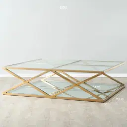 San Marco ll Champagne Gold Coffee Table