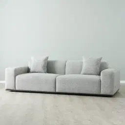 Erica Mid Grey Woven Fabric 3-Seater Sofa 