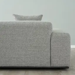 Erica Mid Grey Woven Fabric 3-Seater Sofa 