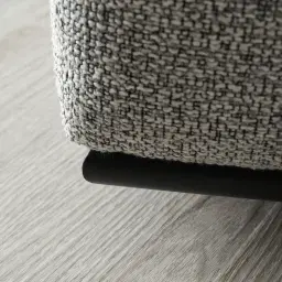 Erica Mid Grey Woven Fabric Ottoman  