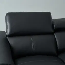 Bruce Black Leather 2-Seater Electric Recliner 