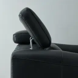Bruce Black Leather 2-Seater Electric Recliner 