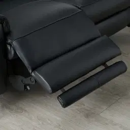 Bruce Black Leather 2-Seater Electric Recliner 