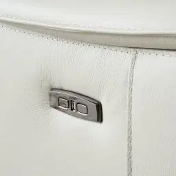 Carolina Cream Leather 3-Seater Electric Recliner 