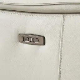 Carolina Cream Leather 2-Seater Electric Recliner 