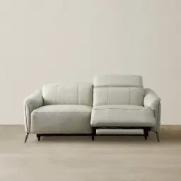 Carolina Cream Leather 2-Seater Electric Recliner 