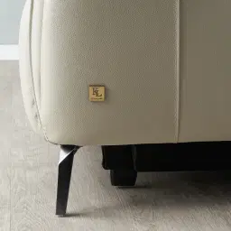 Carolina Cream Leather 2-Seater Electric Recliner 