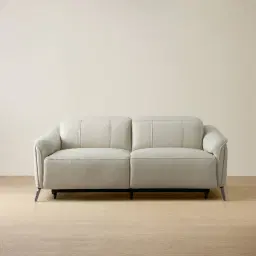 Carolina Cream Leather 2-Seater Electric Recliner 